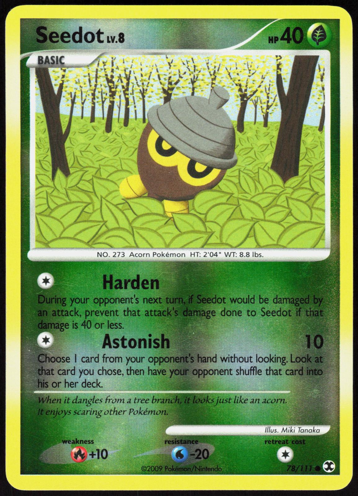 SEEDOT 78/111 RISING RIVALS POKEMON COMMON REVERSE HOLO LP