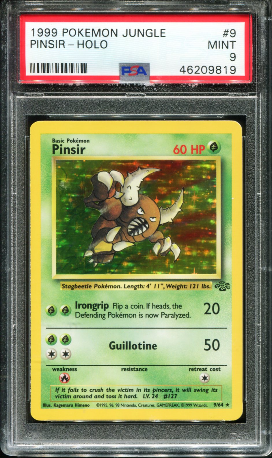 PINSIR HOLO 9/64 PSA 9 JUNGLE POKEMON