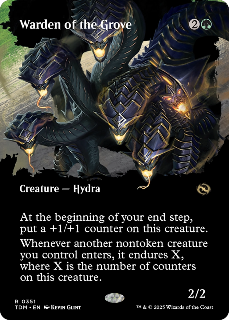 MAGIC: THE GATHERING  - Warden of the Grove (Borderless) (TDM-351) - Tarkir: Dragonstorm: (Showcase) Foil