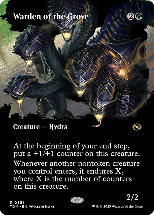 MAGIC: THE GATHERING  - Warden of the Grove (Borderless) (TDM-351) - Tarkir: Dragonstorm: (Showcase) Foil