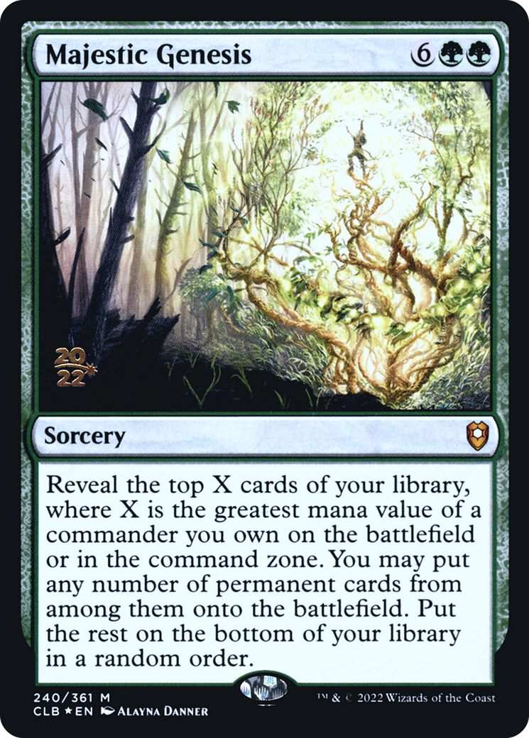MAGIC: THE GATHERING  - Majestic Genesis (PRE-240S) - Battle for Baldur's Gate Promos Foil