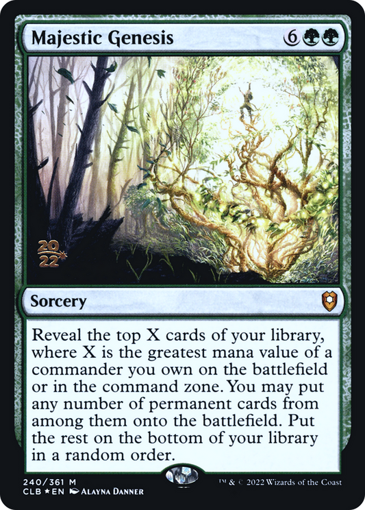 MAGIC: THE GATHERING  - Majestic Genesis (PRE-240S) - Battle for Baldur's Gate Promos Foil
