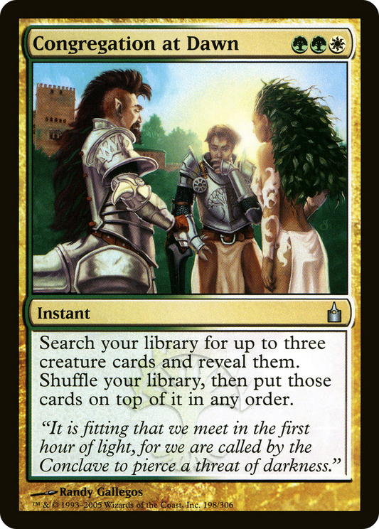 MAGIC: THE GATHERING  - Congregation at Dawn (RAV-198) - Ravnica: City of Guilds Foil