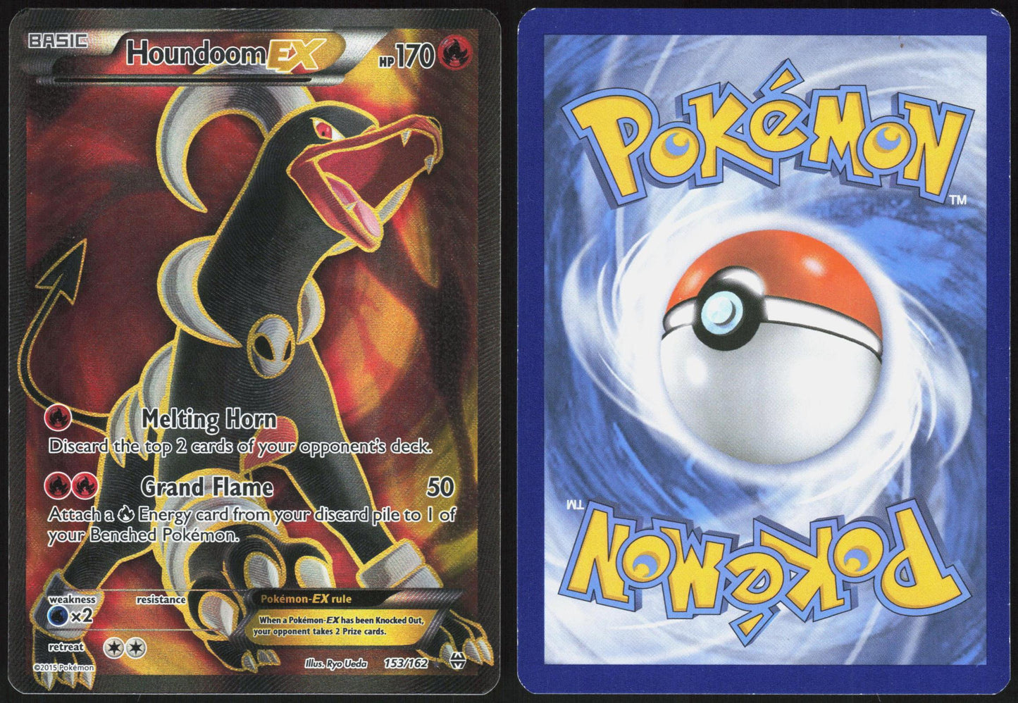 HOUNDOOM EX 153/162 BREAKTHROUGH POKEMON ULTRA RARE LP