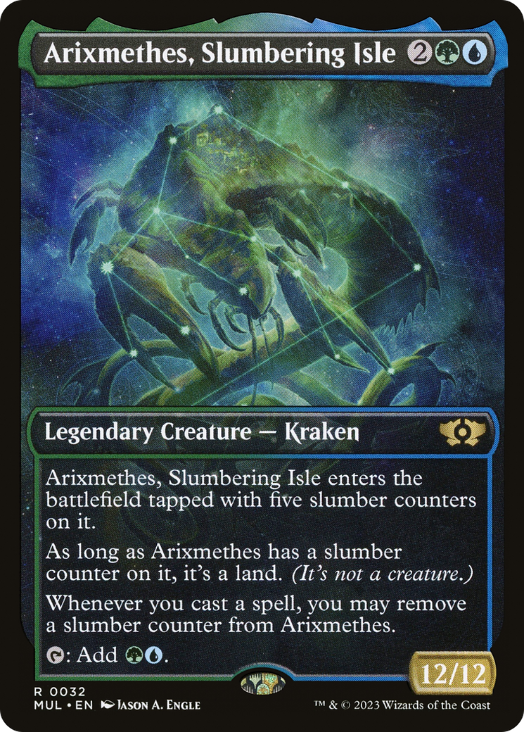 MAGIC: THE GATHERING  - Arixmethes, Slumbering Isle (MUL-032) - Multiverse Legends: (Showcase) Foil