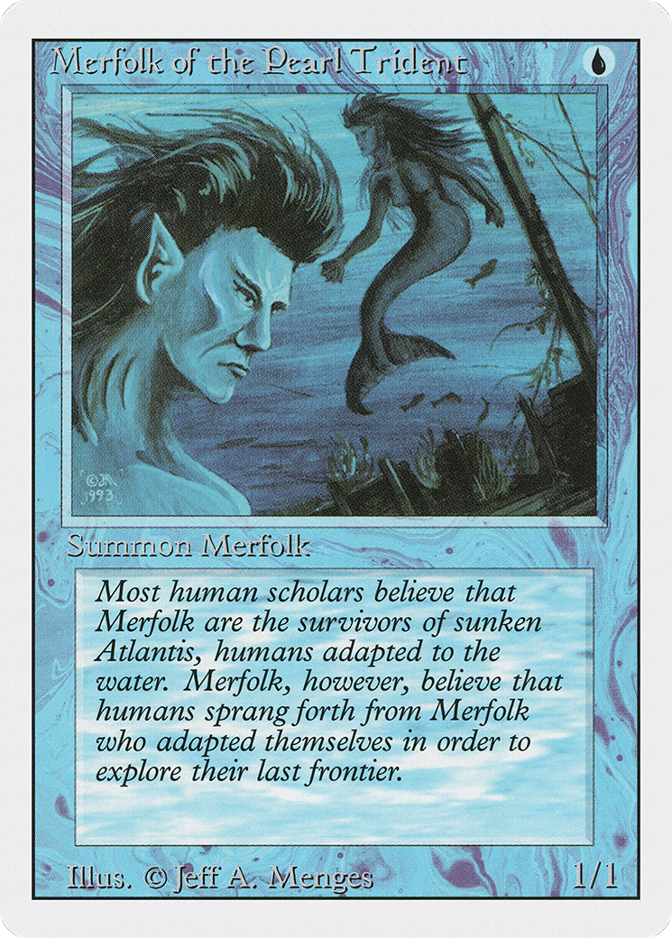 MAGIC: THE GATHERING  - Merfolk of the Pearl Trident (3ED-068) - Revised Edition