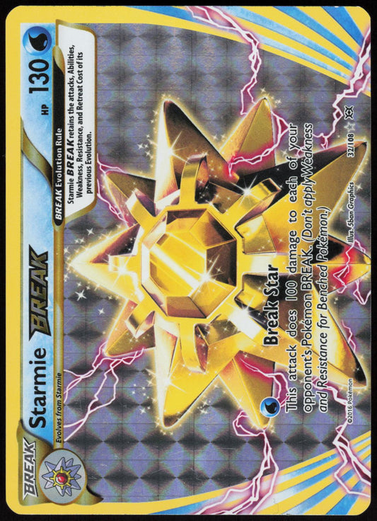 STARMIE BREAK 32/108 EVOLUTIONS POKEMON BREAK RARE HOLO LP