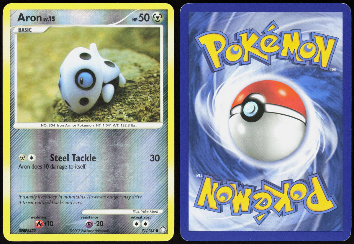 ARON 71/123 MYSTERIOUS TREASURES POKEMON COMMON REVERSE HOLO LP
