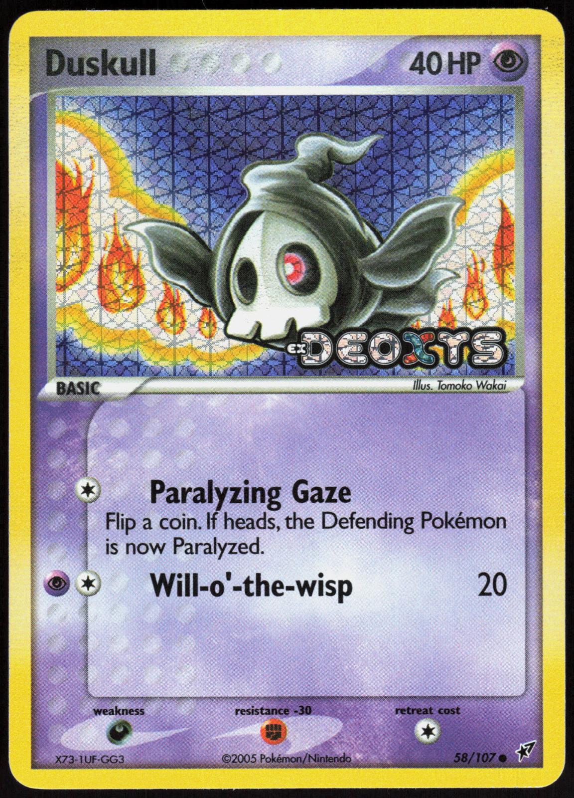 DUSKULL 58/107 DEOXYS POKEMON COMMON REVERSE HOLO LP
