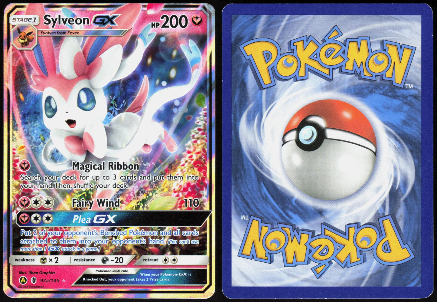 SYLVEON GX 92A/145 ALTERNATE ART PROMOS POKEMON PROMO HOLO LP