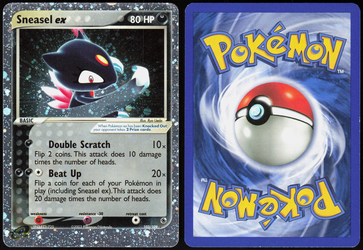 SNEASEL EX 103/109 RUBY & SAPPHIRE POKEMON EX RARE HOLO LP