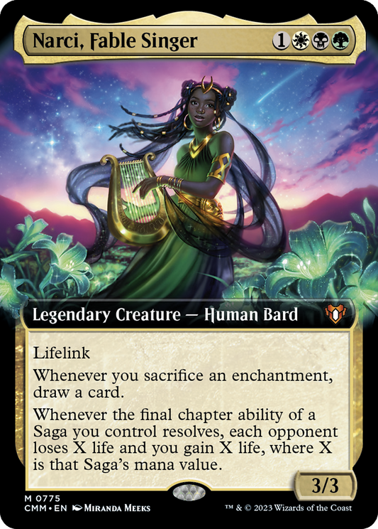 MAGIC: THE GATHERING  - Narci, Fable Singer (Extended Art) (CMM-775) - Commander Masters: (Extended Art)
