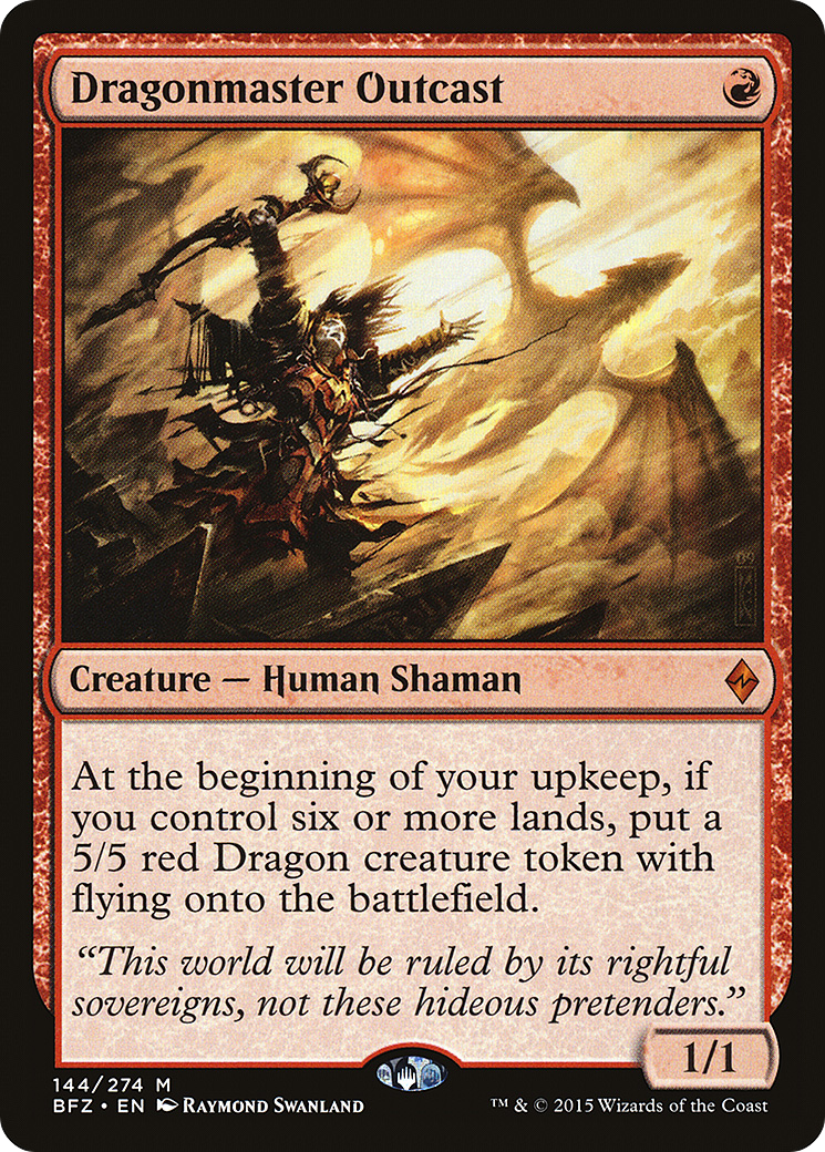 MAGIC: THE GATHERING  - Dragonmaster Outcast (BFZ-144) - Battle for Zendikar Foil