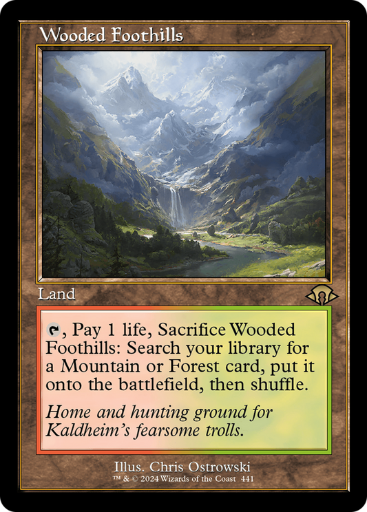 MAGIC: THE GATHERING  - Wooded Foothills (Retro Frame) (MH3-441) - Modern Horizons 3