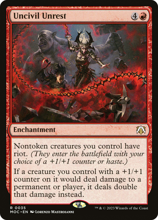 MAGIC: THE GATHERING  - Uncivil Unrest (MOC-035) - March of the Machine Commander