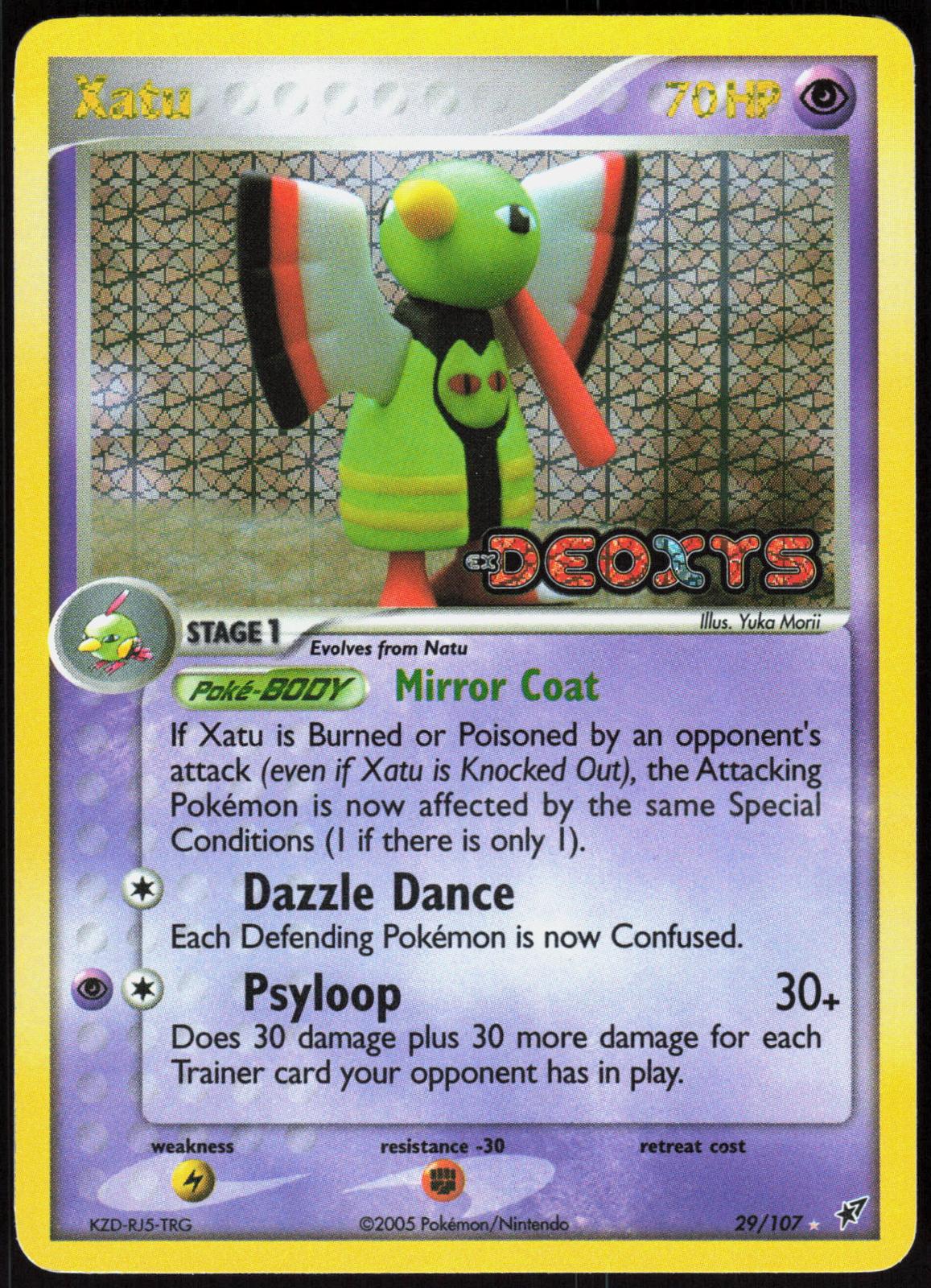 XATU 29/107 DEOXYS POKEMON RARE REVERSE HOLO LP