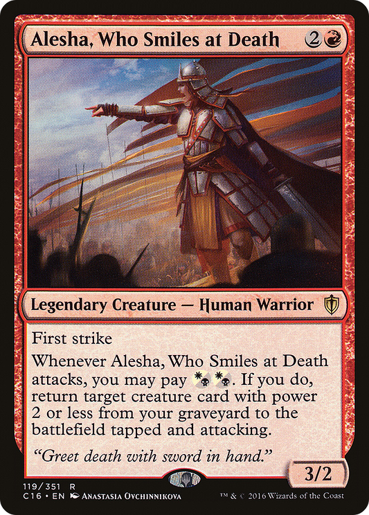 MAGIC: THE GATHERING  - Alesha, Who Smiles at Death (C16-119) - Commander 2016