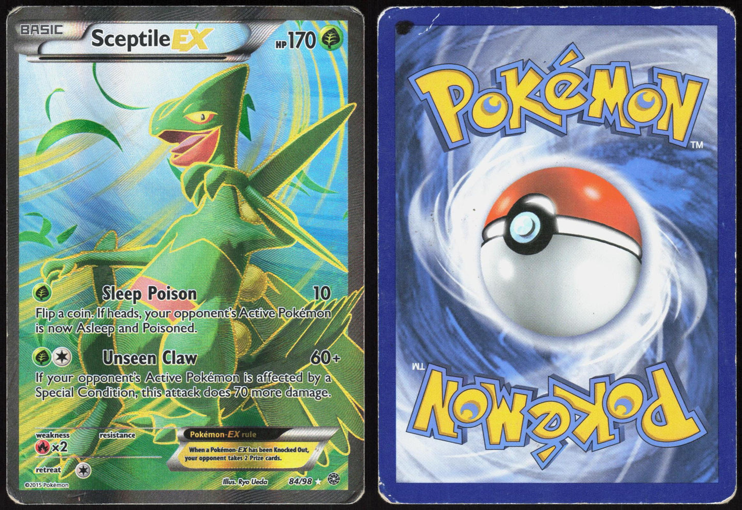SCEPTILE EX 84/98 ANCIENT ORIGINS POKEMON ULTRA RARE HP