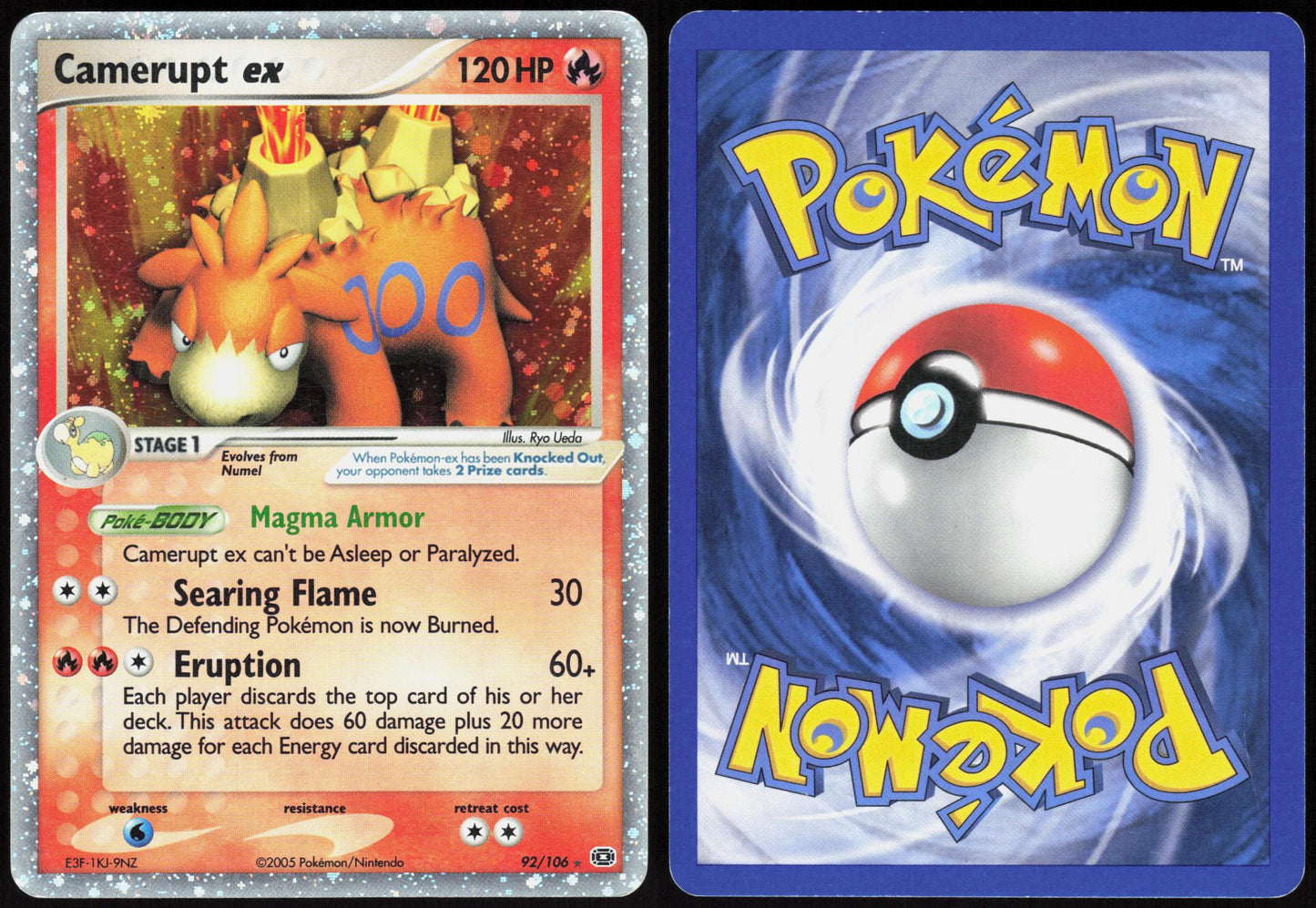 CAMERUPT EX 92/106 EMERALD POKEMON EX RARE LP