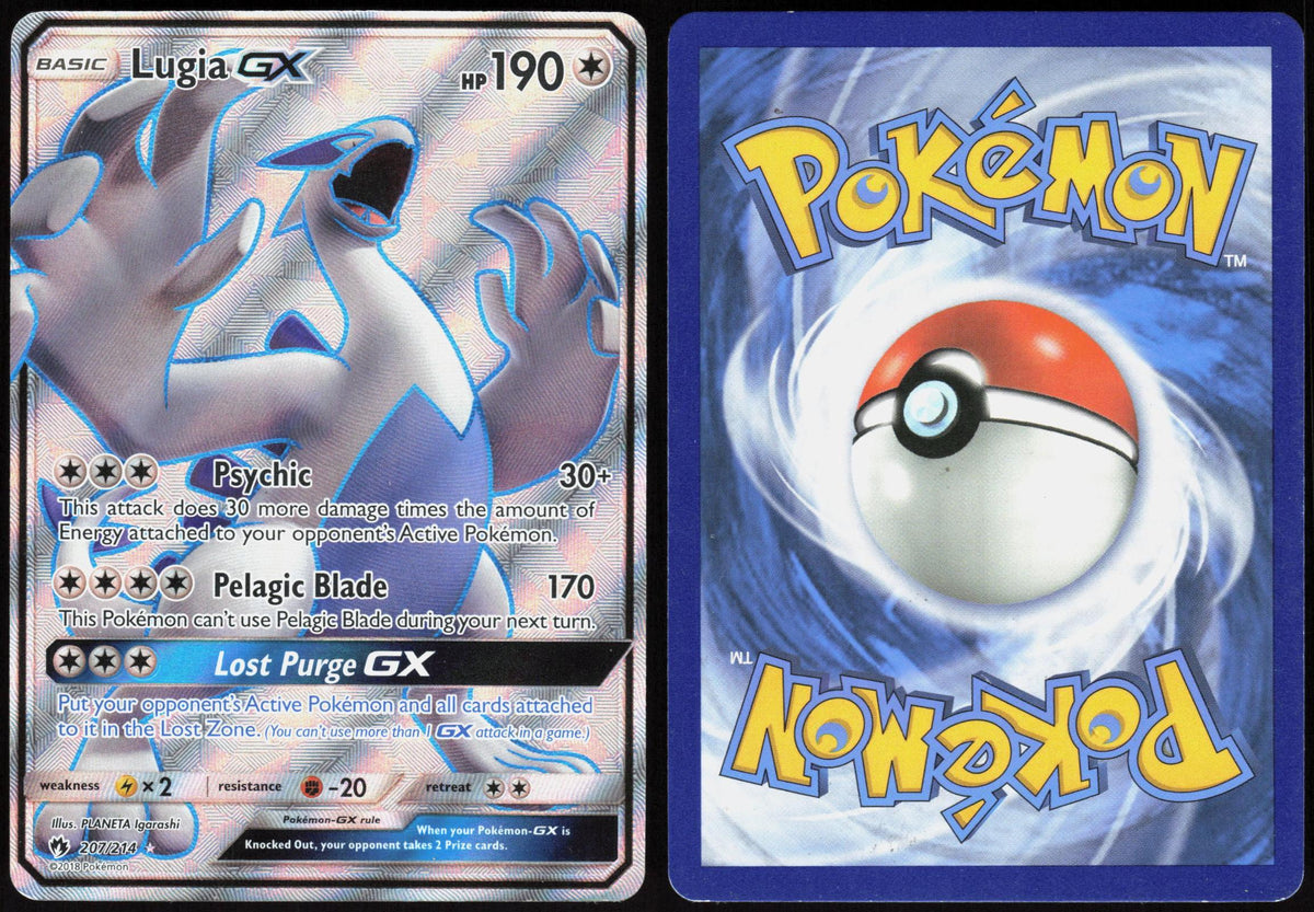 LUGIA GX 207/214 LOST THUNDER POKEMON ULTRA RARE HOLO LP
