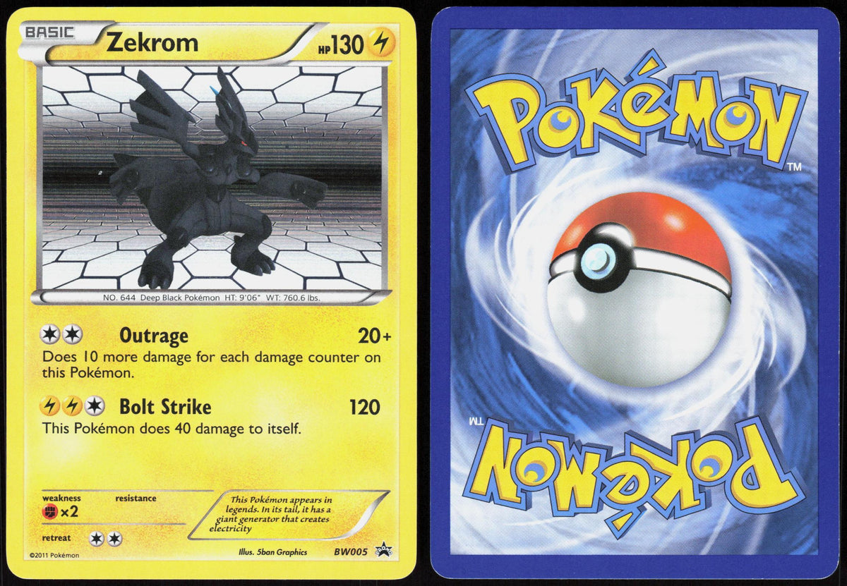 ZEKROM BW005 BLACK AND WHITE PROMO POKEMON PROMO HOLO LP