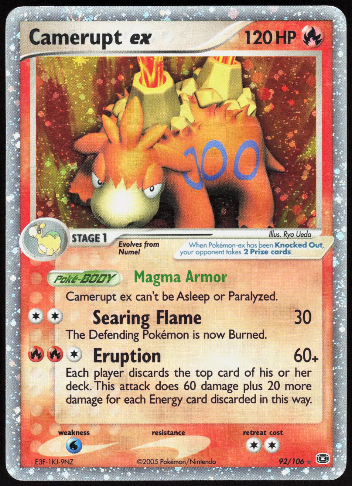 CAMERUPT EX 92/106 EMERALD POKEMON EX RARE LP