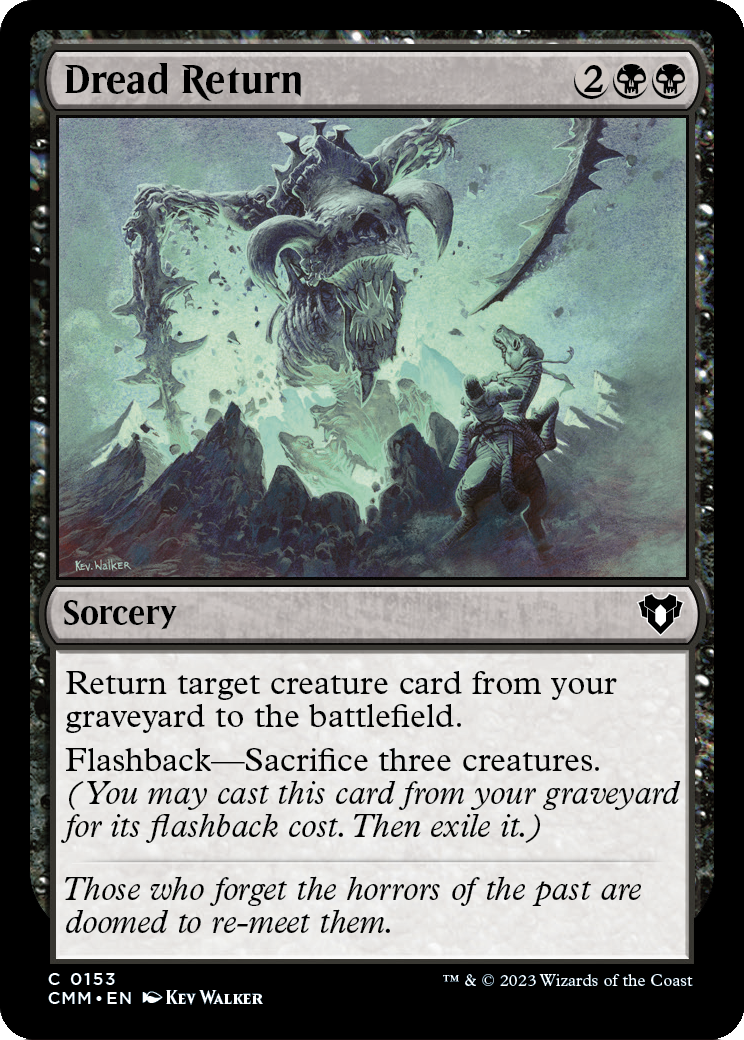 MAGIC: THE GATHERING  - Dread Return (CMM-153) - Commander Masters