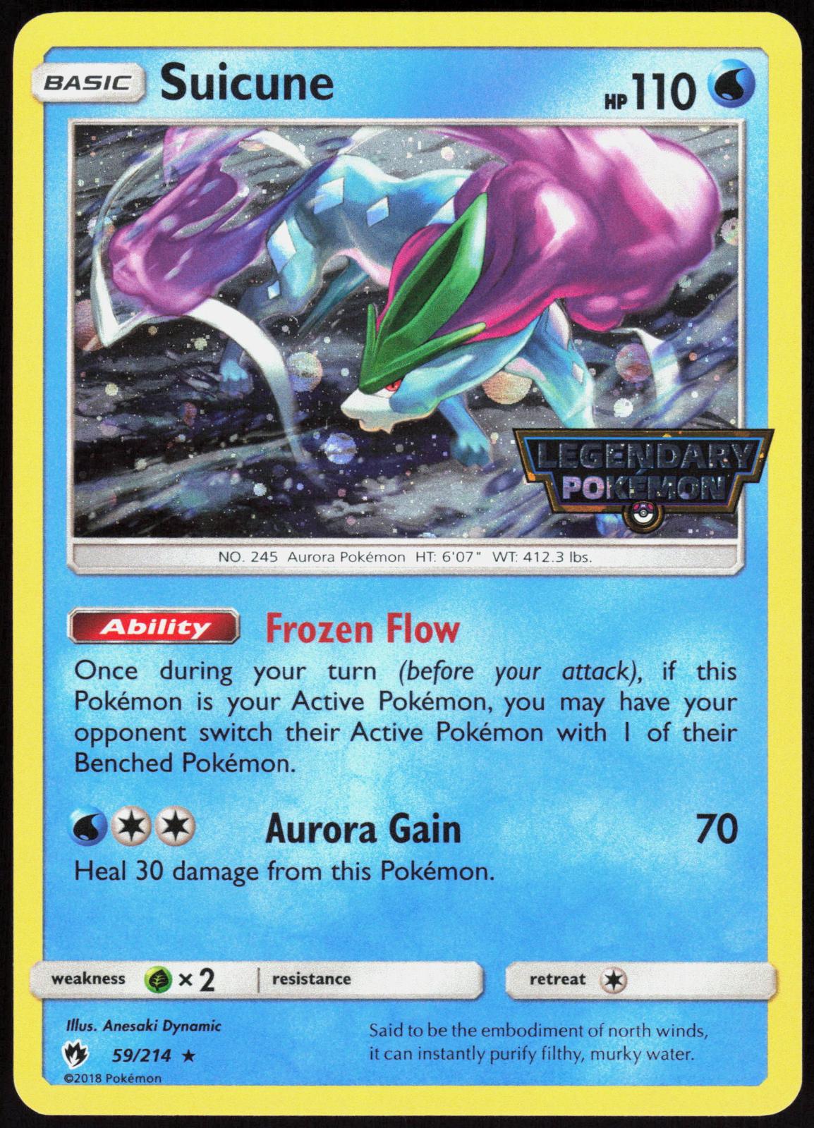 SUICUNE (LEGENDARY POKEMON STAMPED) 059/214 POKEMON HOLO LP