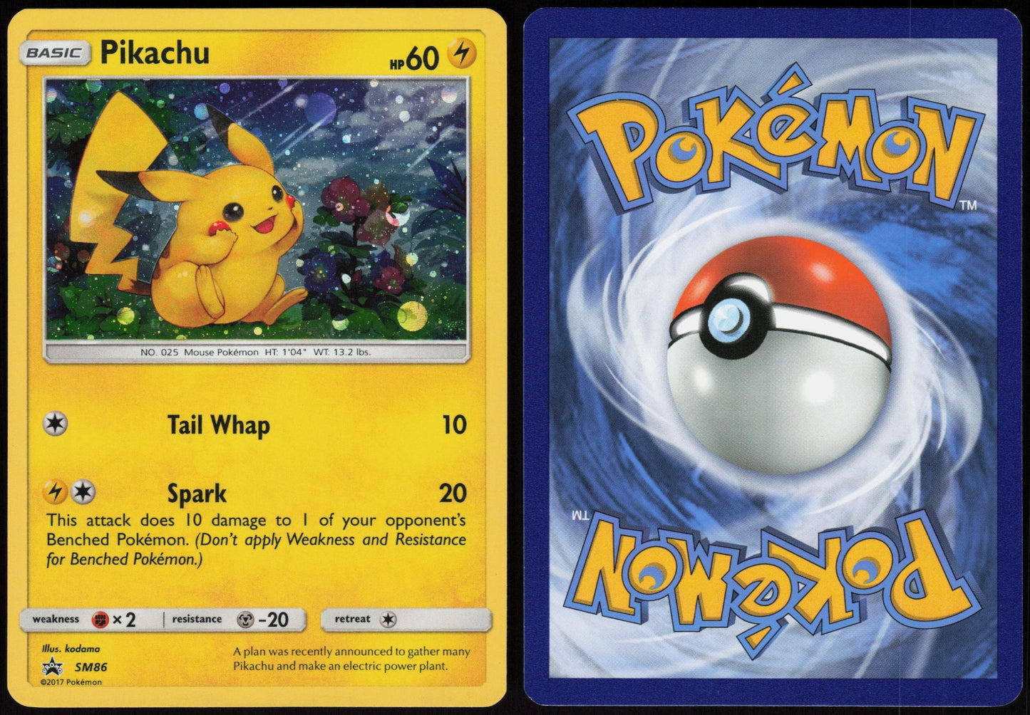 PIKACHU (GENERAL MILLS PROMO) SM86 CARDS & PRODUCTS POKEMON HOLO LP