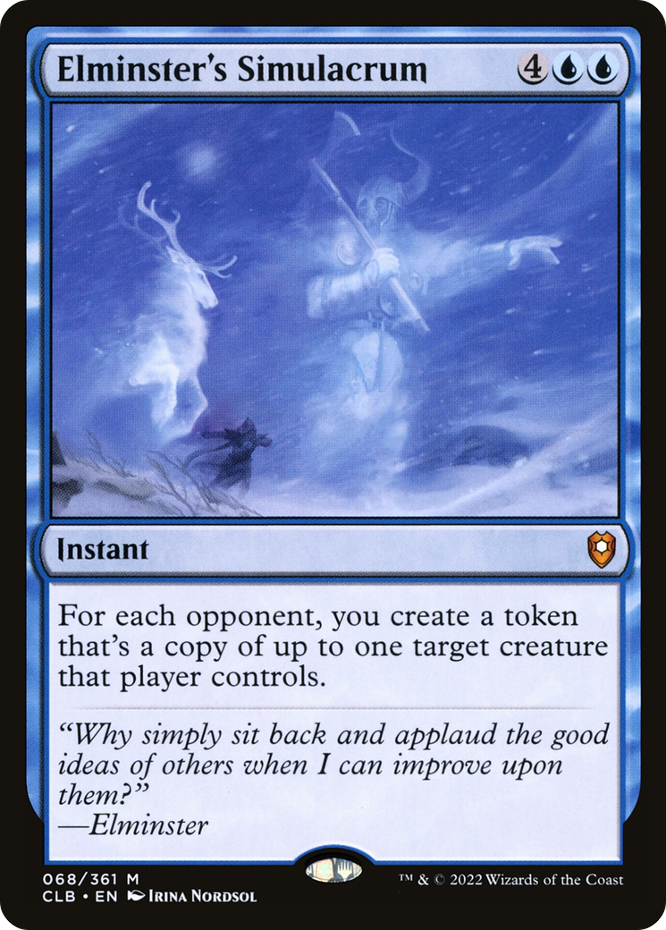 MAGIC: THE GATHERING  - Elminster's Simulacrum (CLB-068) - Commander Legends: Battle for Baldur's Gate
