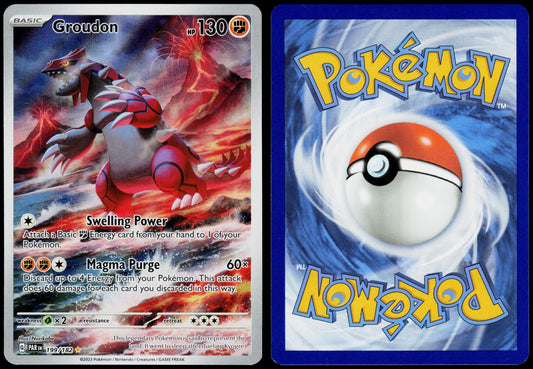 POKEMON GROUDON 199/182 PARADOX RIFT ILLUSTRATION RARE