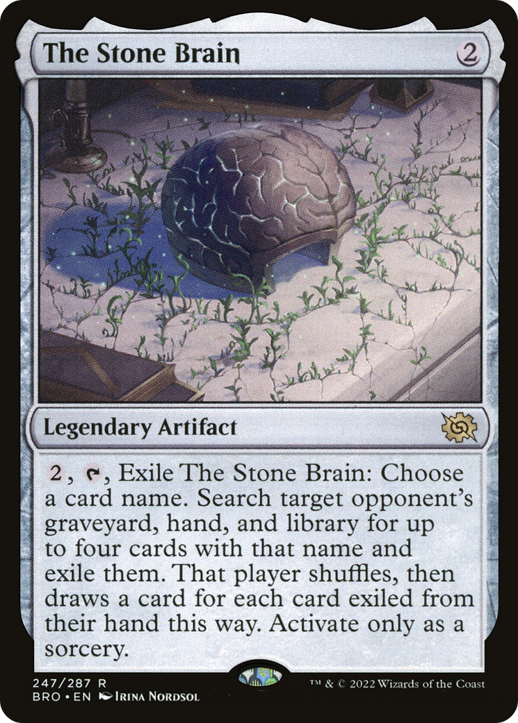 MAGIC: THE GATHERING  - The Stone Brain (BRO-247) - The Brothers' War Foil