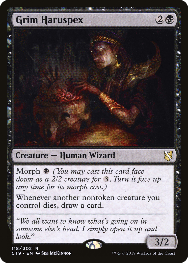 MAGIC: THE GATHERING  - Grim Haruspex (C19-118) - Commander 2019
