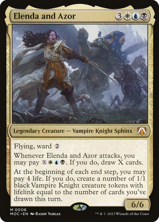 MAGIC: THE GATHERING  - Elenda and Azor (MOC-006) - March of the Machine Commander Foil