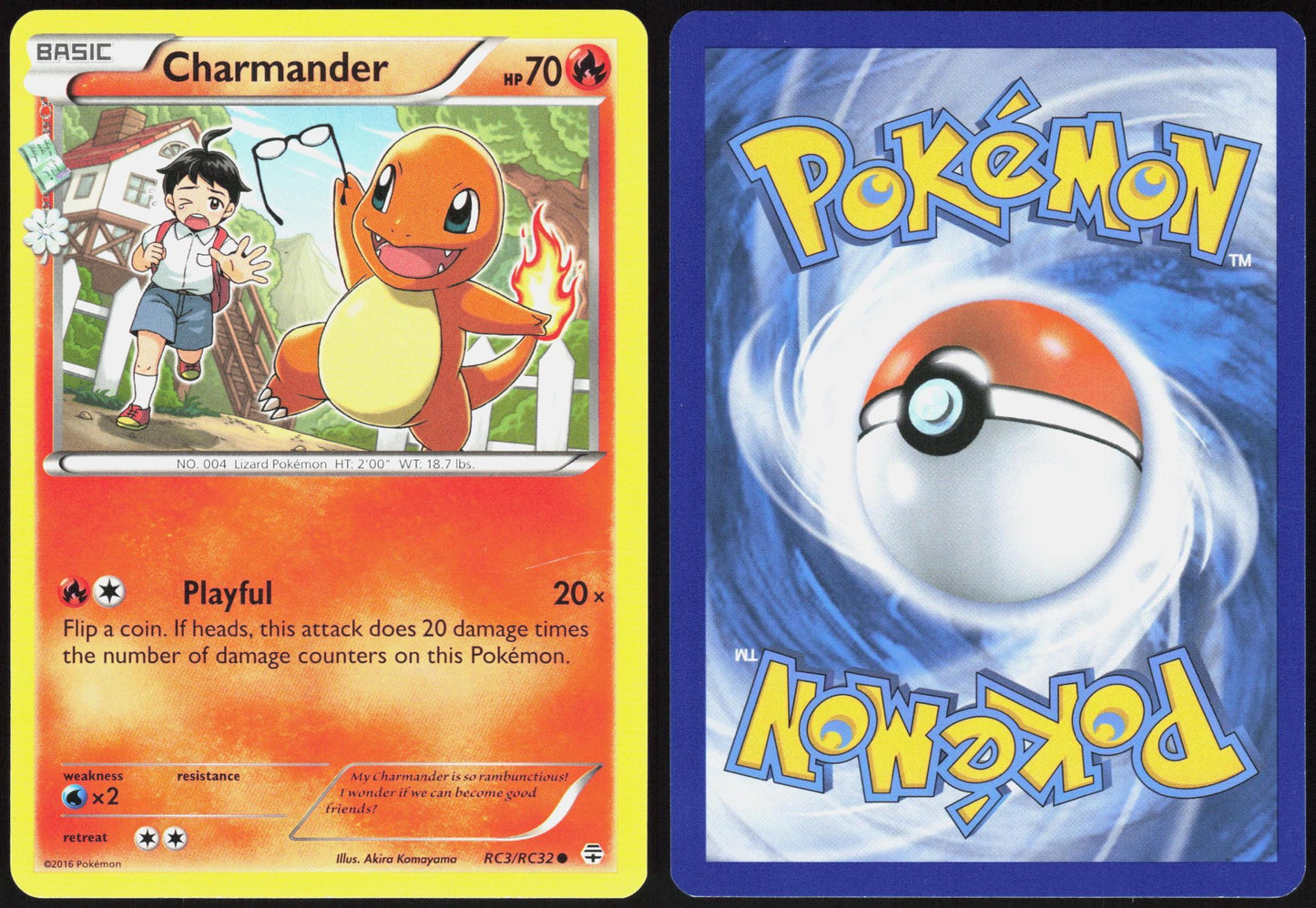 CHARMANDER RC3/RC32 GENERATIONS POKEMON COMMON LP