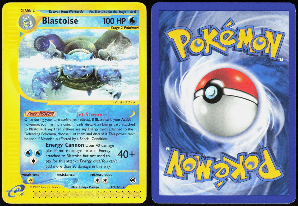 BLASTOISE 37/165 EXPEDITION BASE SET POKEMON RARE LP