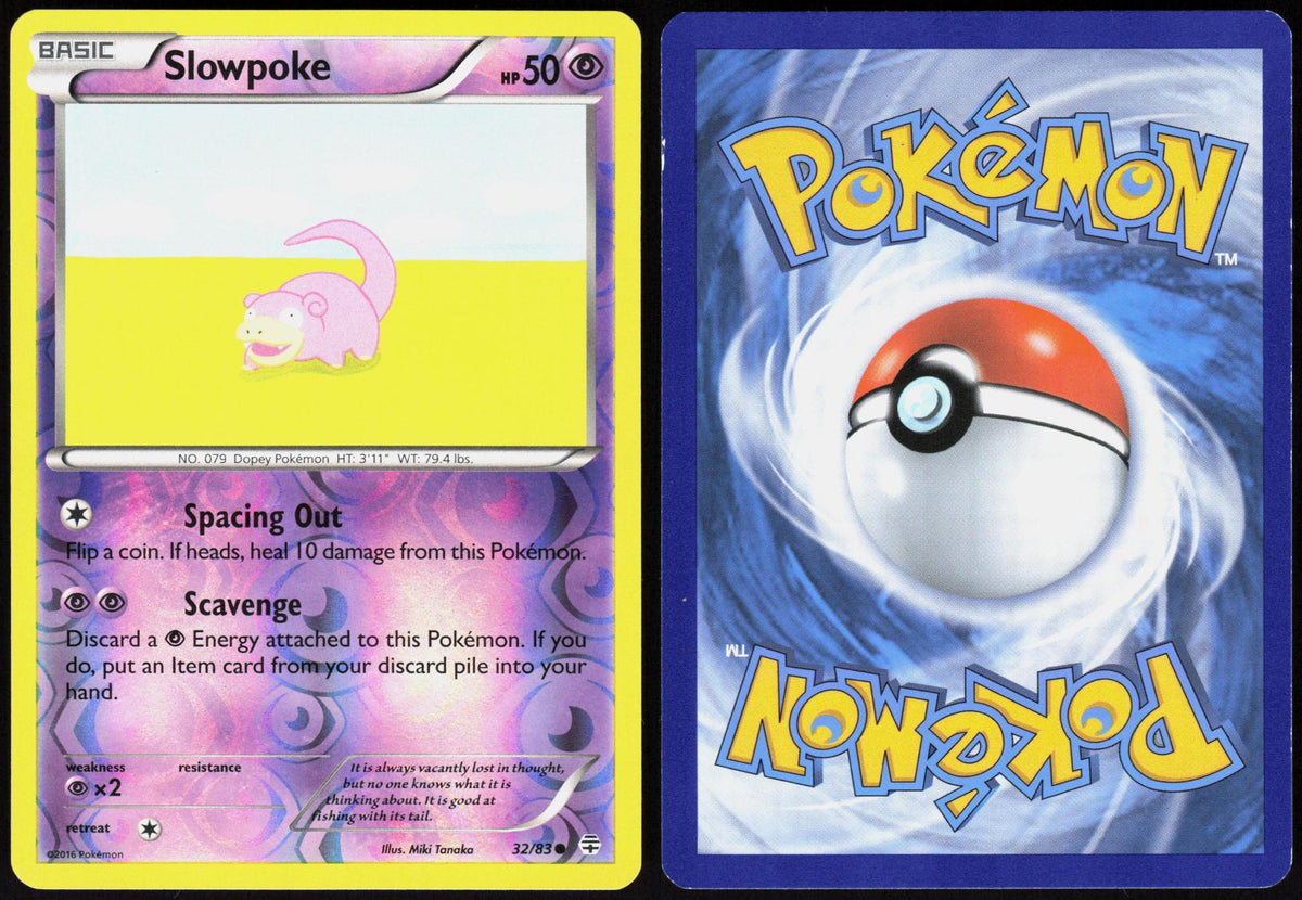 SLOWPOKE 32/83 GENERATIONS POKEMON COMMON REVERSE HOLO LP