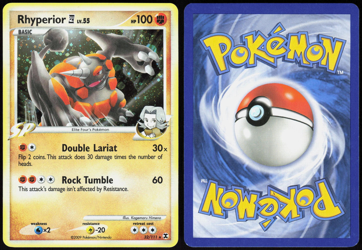RHYPERIOR E4 (DPPT RISING RIVALS) 32/111 DECK EXCLUSIVES POKEMON HOLO RARE LP