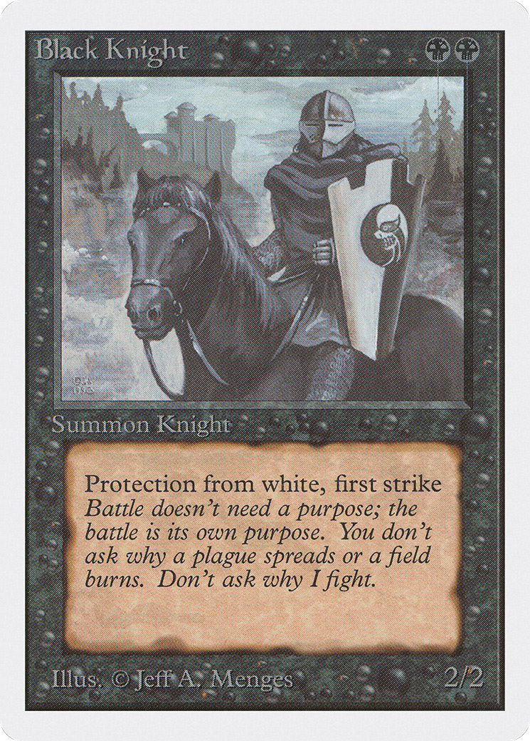 MAGIC: THE GATHERING  - Black Knight (2ED-095) - Unlimited Edition