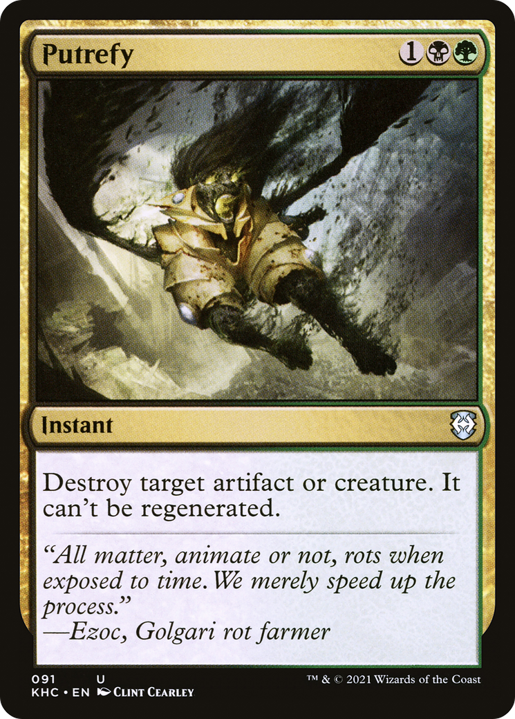 MAGIC: THE GATHERING  - Putrefy (KHC-091) - Kaldheim Commander