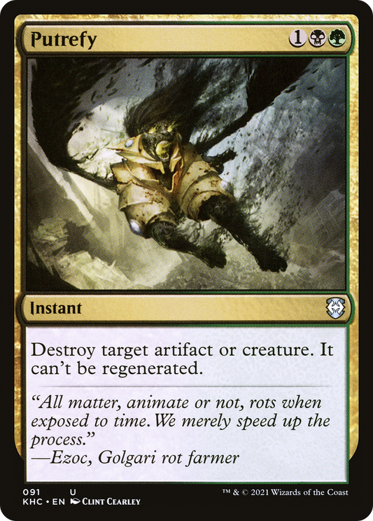 MAGIC: THE GATHERING  - Putrefy (KHC-091) - Kaldheim Commander