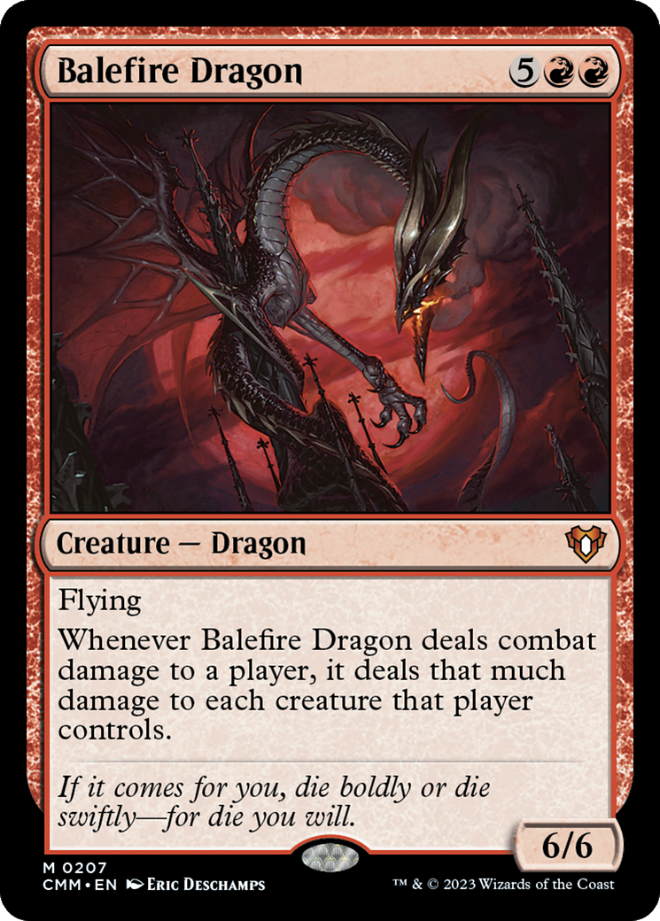 MAGIC: THE GATHERING  - Balefire Dragon (CMM-207) - Commander Masters Foil
