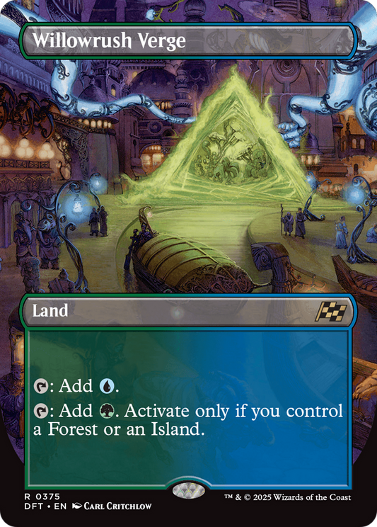 MAGIC: THE GATHERING  - Willowrush Verge (Borderless) (DFT-375) - Aetherdrift Foil