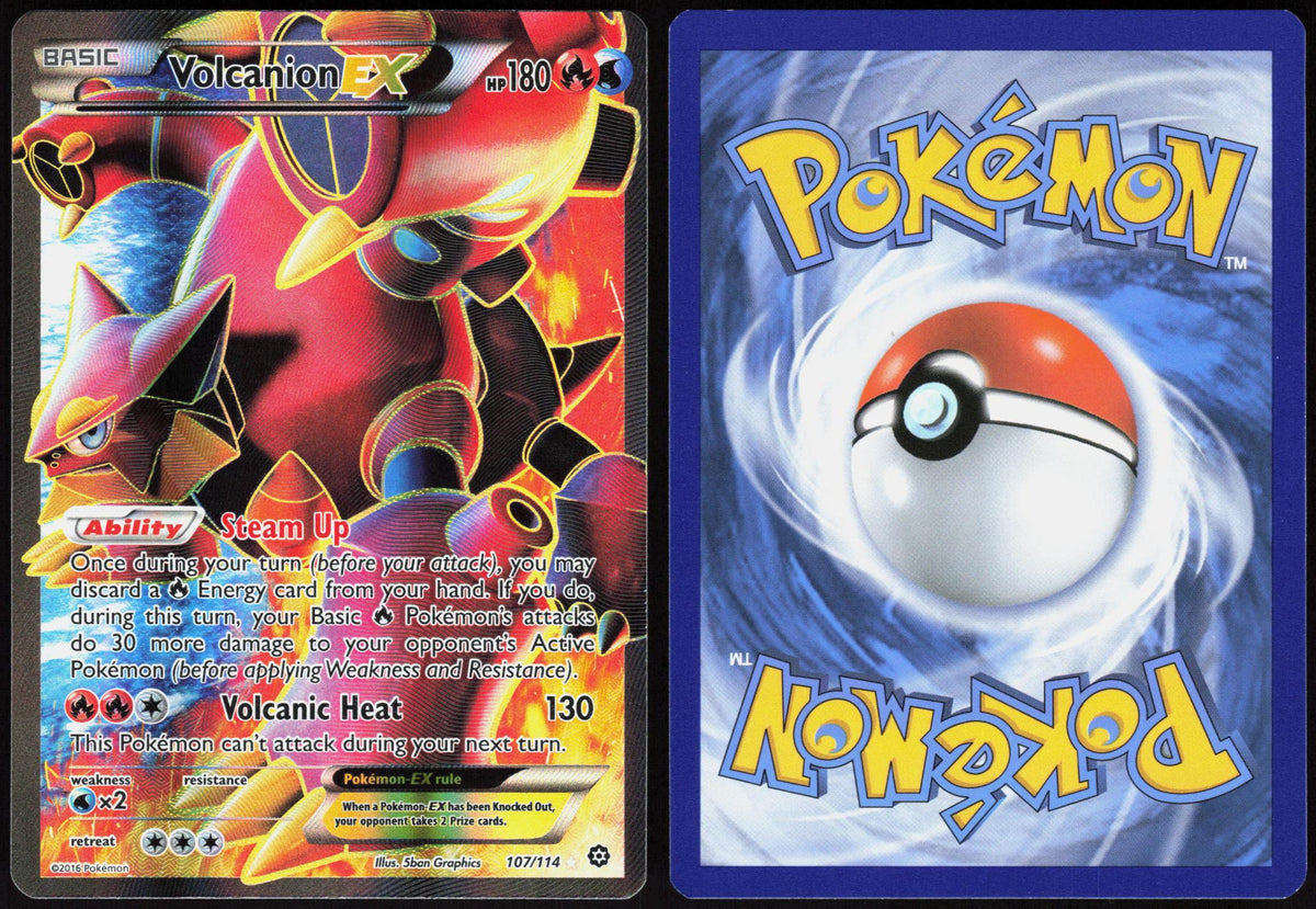 VOLCANION EX 107/114 STEAM SIEGE POKEMON ULTRA RARE HOLO NM