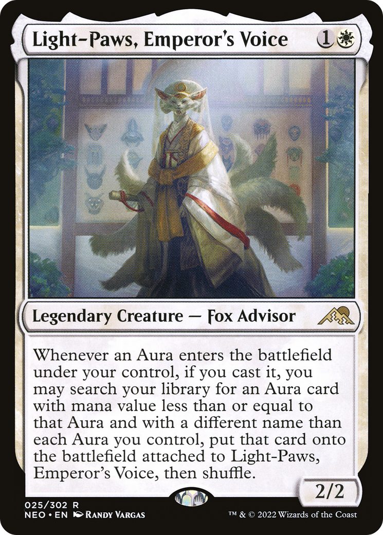 MAGIC: THE GATHERING  - Light-Paws, Emperor's Voice (NEO-025) - Kamigawa: Neon Dynasty Foil