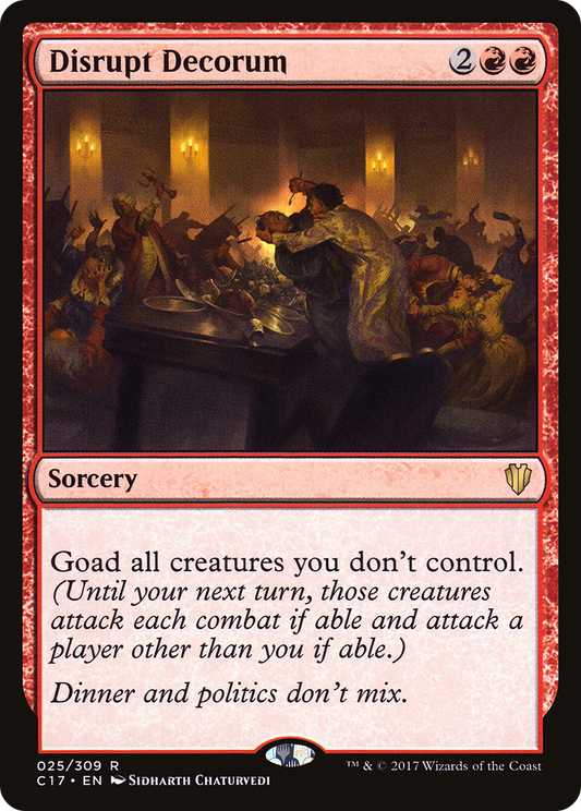 MAGIC: THE GATHERING  - Disrupt Decorum (C17-025) - Commander 2017