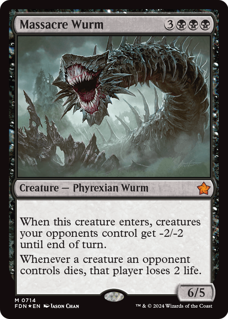 MAGIC: THE GATHERING  - Massacre Wurm (0714) (FDN-714) - Foundations Foil