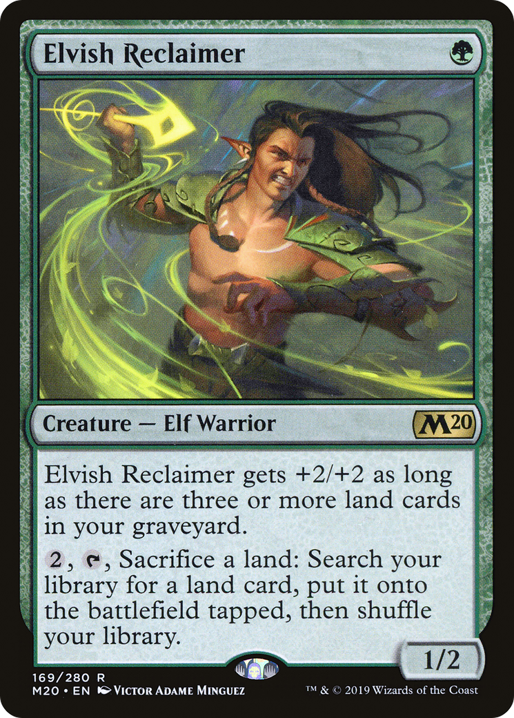 MAGIC: THE GATHERING  - Elvish Reclaimer (M20-169) - Core Set 2020
