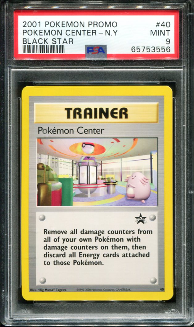 POKEMON CENTER-N.Y. 40 PSA 9 PROMO BLACK STAR POKEMON
