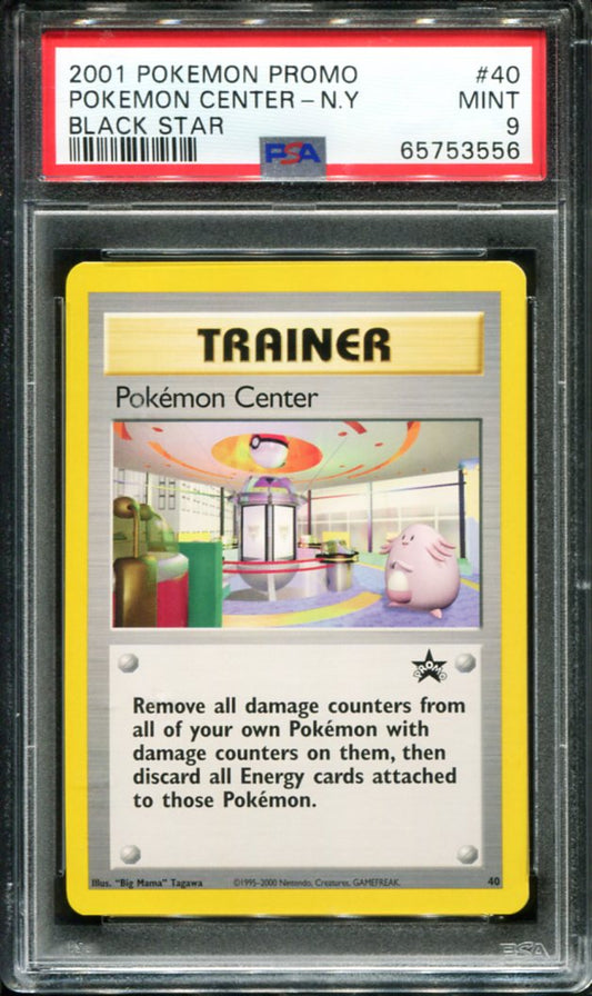 POKEMON CENTER-N.Y. 40 PSA 9 PROMO BLACK STAR POKEMON